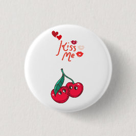 Funny Cherries in der Liebe Button
