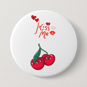 Funny Cherries in der Liebe Button