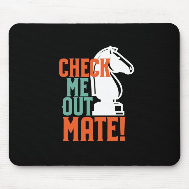 Funny Chess Player Karo Mo Auschecken Mousepad (Vorne)