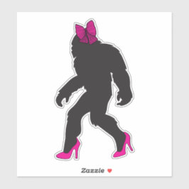 Funny Chic Sassy Sasquatch Aufkleber