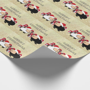 Funny chic Weihnachten Weihnachtsschaf Weihnachtss Geschenkpapier