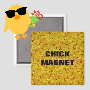 Funny CHICK MAGNET Gelbe Osterchicks 2" Magnet