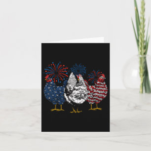 Funny Chicken 4. Juli Patriotic American Chick Karte