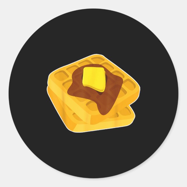 Funny Chicken &amp; Waffles Matching Halloween Cos Runder Aufkleber (Vorderseite)