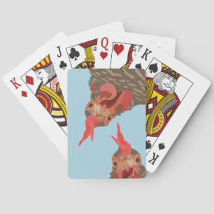 Funny Chicken Auf den Kopf Spielkarten