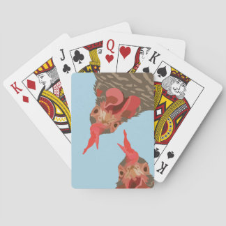 Funny Chicken Auf den Kopf Spielkarten