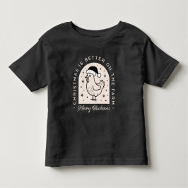 Funny chicken Christmas farm animal puns  Kleinkind T-shirt