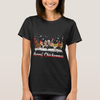 Funny Chicken Christmas Lights - Frohe Weihnachten T-Shirt
