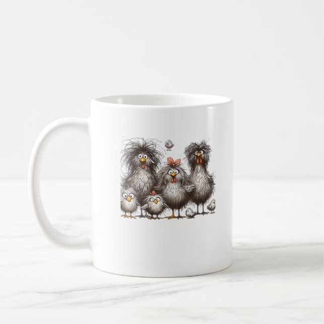 Funny Chicken Classic Retro Style Kaffeetasse (Links)