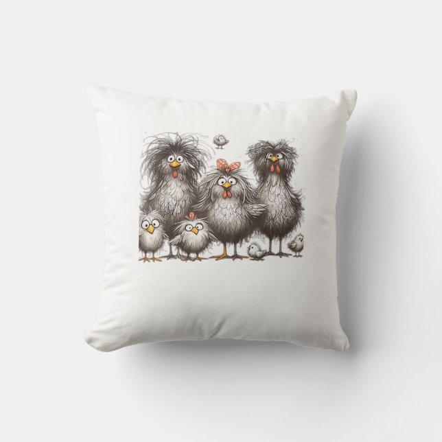 Funny Chicken Classic Retro Style Kissen (Vorderseite)