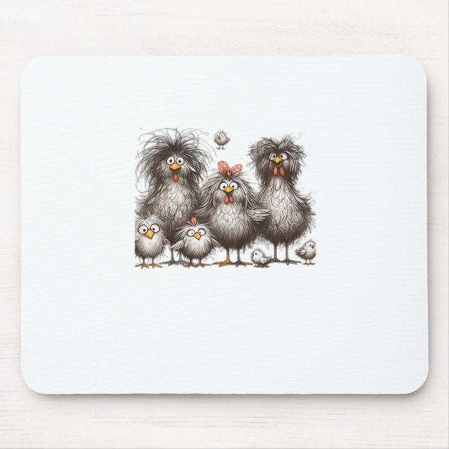 Funny Chicken Classic Retro Style Mousepad (Vorne)