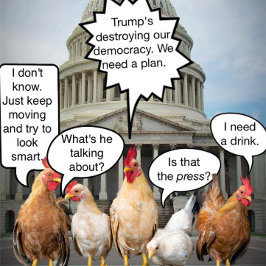 Funny Chicken Democrats Political Humor T-Shirt