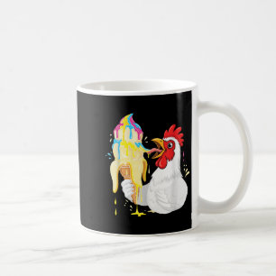 Funny Chicken Eating Banana Ice Kaffeetasse