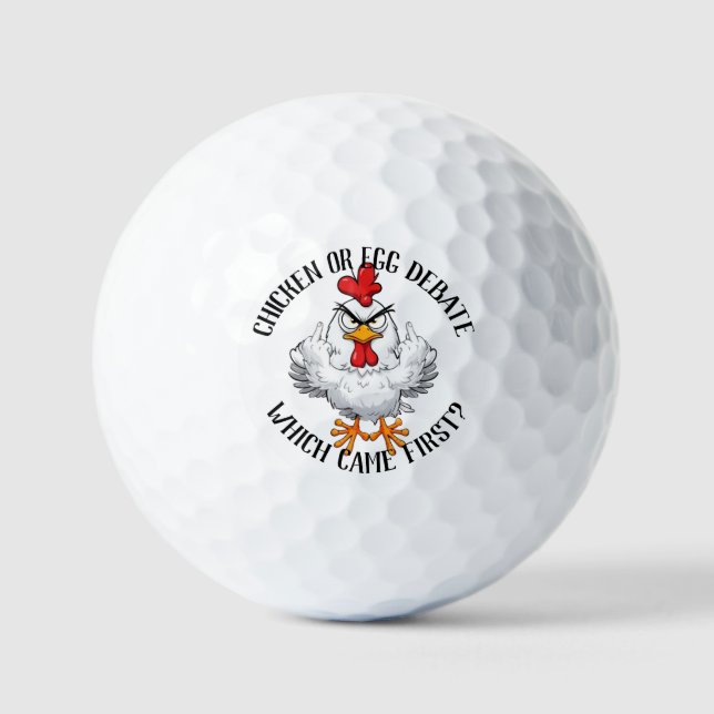 Funny Chicken Egg Debate Personalized  Golfball (Vorderseite)