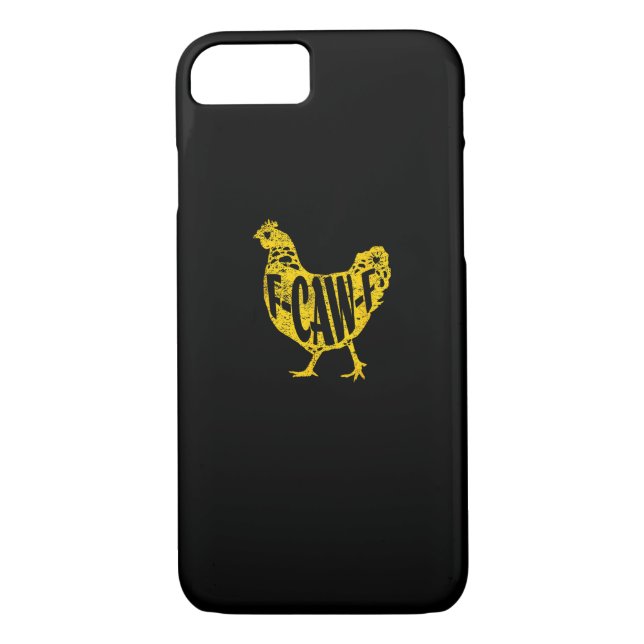 Funny Chicken F-Caw-F Hen Poultry Rooster Coop Case-Mate iPhone Hülle (Rückseite)