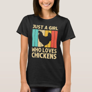 Funny Chicken For Girls Kinder Bauer Hühnerfarm H T-Shirt