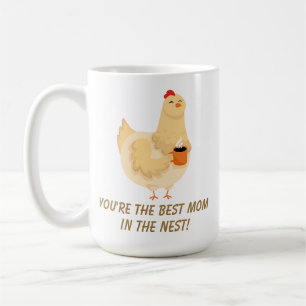 Funny Chicken Hen Mama Spaß alberner Gruß Kaffeetasse