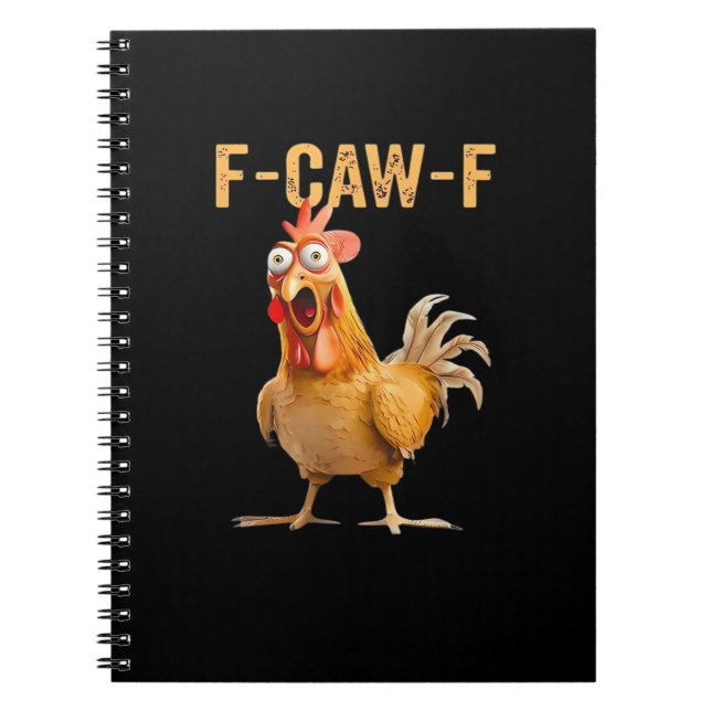 Funny Chicken Humor F-Caw-F  Notizblock (Vorderseite)