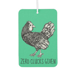 Funny Chicken Illustration Car Air Freshener Autolufterfrischer