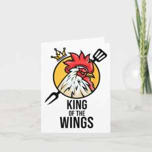 Funny Chicken King Wings Fans Grillen Drumstick Ge Karte