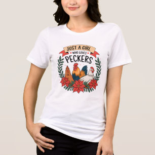 Funny Chicken Lady Tri-Blend Shirt