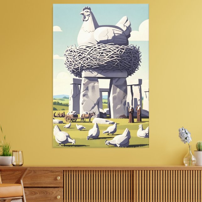 Funny chicken leinwanddruck (Insitu (Wohnzimmer))