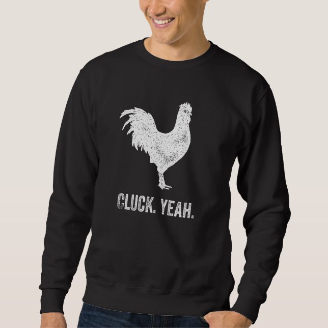 Funny Chicken Lover Farm Bauer Rooster Sweatshirt (Vorderseite)