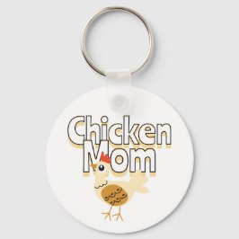 Funny Chicken Mama Personalisiert Schlüsselanhänger