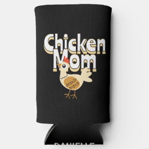 Funny Chicken Mama Personalisiert Selters Dosenkühler