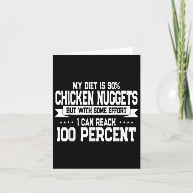 Funny Chicken Nugget Lover Quote New Years Resolut Karte (Vorderseite)