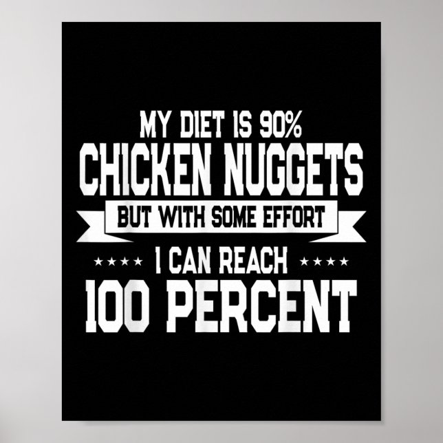 Funny Chicken Nugget Lover Quote New Years Resolut Poster (Vorne)