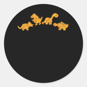 Funny Chicken Nuggets Dino Food Dinosaurier Lover Runder Aufkleber