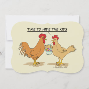 Funny Chicken Ostereier Cartoon