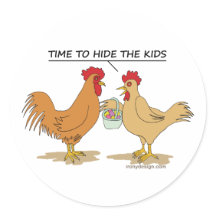 Funny Chicken Ostereier Cartoon