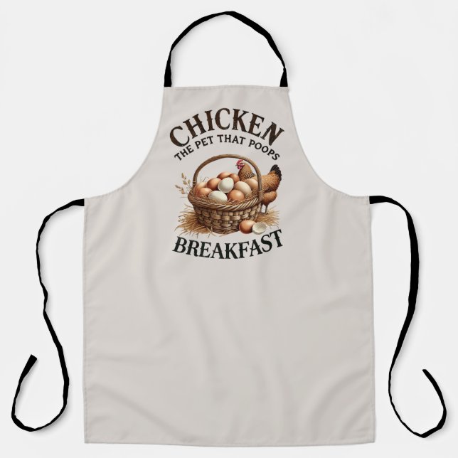 Funny Chicken poop word art  Schürze (Vorderseite)
