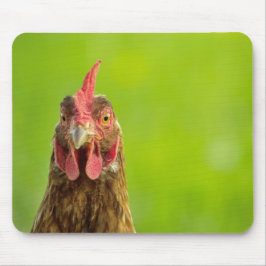 Funny Chicken Portrait - Mousepad