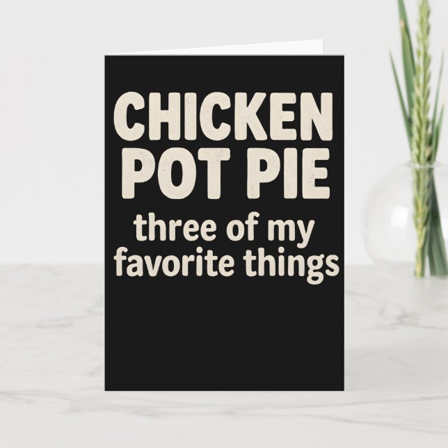 Funny Chicken Pot Pie Rustic Distressed Farm Karte (Vorderseite)