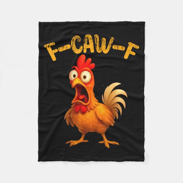 Funny Chicken Quote Rooster Animal Meme Humor Sayi Fleecedecke (Vorderseite)