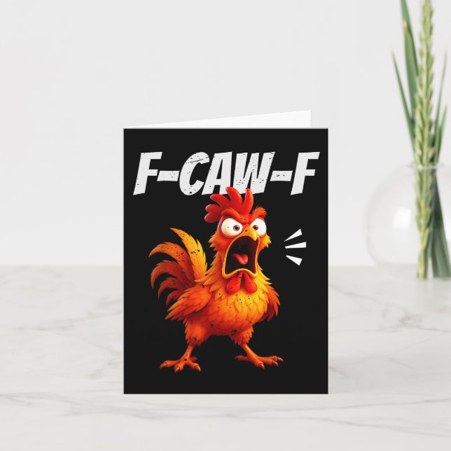 Funny Chicken Quote Rooster Humor Saying Men Women Karte (Vorderseite)