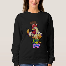 Funny Chicken Rise and Fly” T-Shirt Sweatshirt