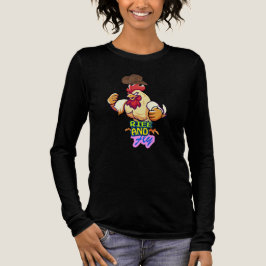 Funny Chicken Rise and Fly” T-Shirt Tri-Blend Shirt