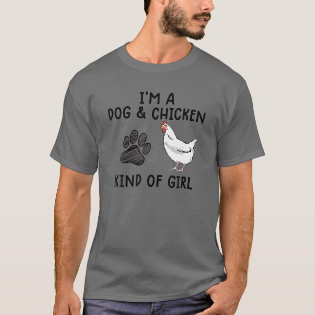 Funny Chicken S For Women Funny Dog Bauer Girl Do T-Shirt (Vorderseite)