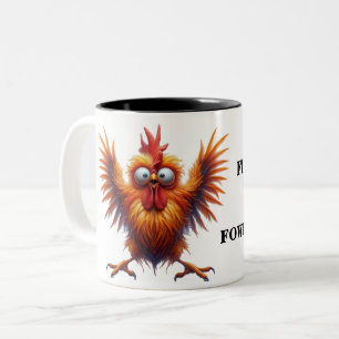 Funny Chicken Sarcasm Zweifarbige Tasse
