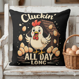 Funny Chicken Spaß Rustic Farm Life Kissen