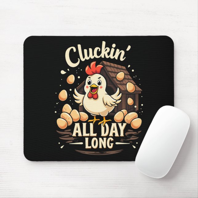 Funny Chicken Spaß Rustikales Landleben Mousepad (Mit Mouse)