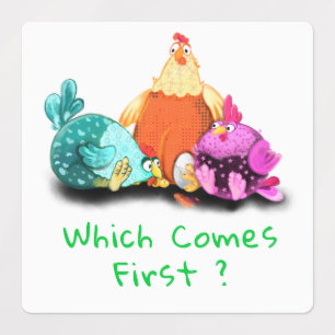 Funny Chicken Stickers - Benutzerdefinierter Text Etiketten