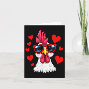 Funny Chicken Valentinstag Herzchen Hühnerkuchen Karte