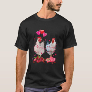 Funny Chicken Valentinstag Herzchen Hühnerkuchen T-Shirt