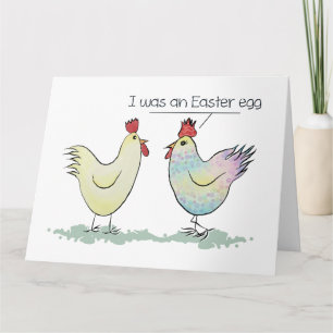 Funny Chicken war ein Ostereier geklappt Gruß Karte