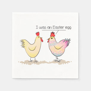 Funny Chicken war ein Ostereier Serviette
